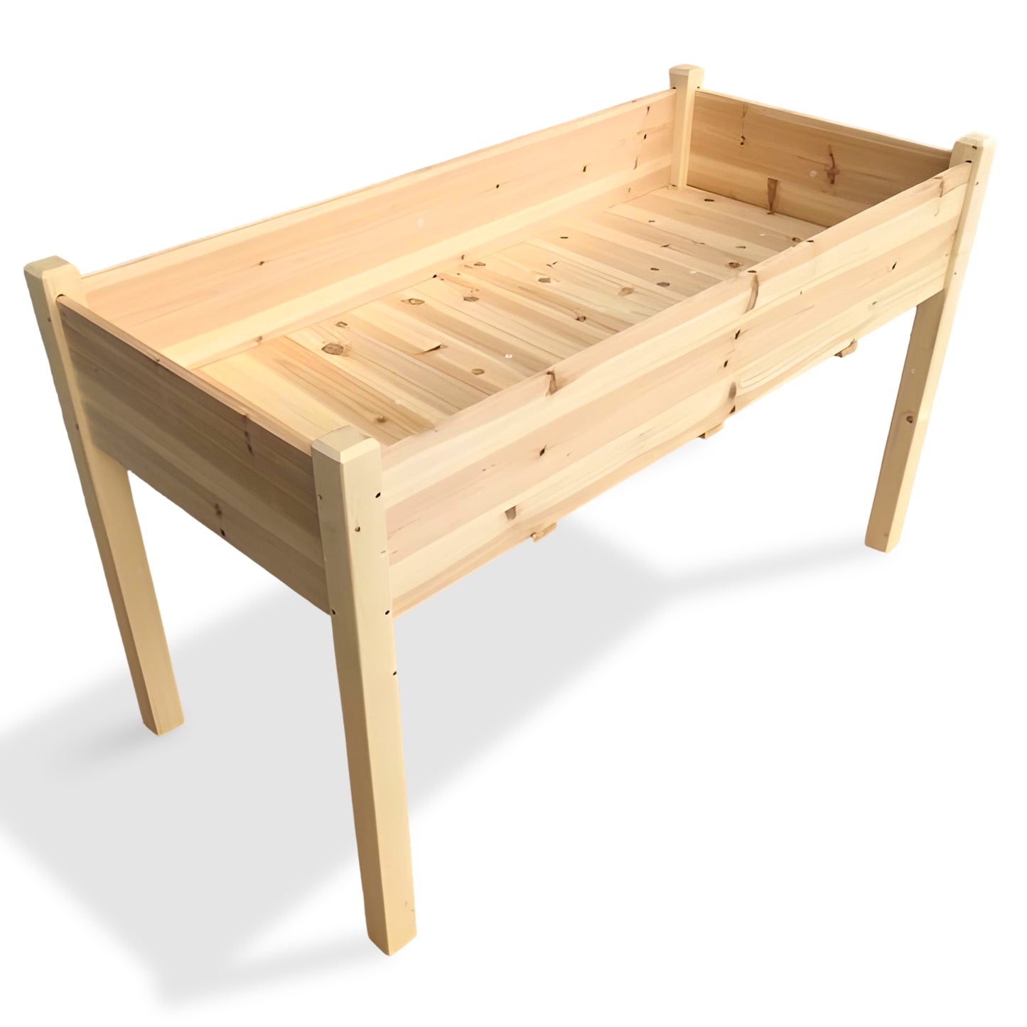 IvoQ Plantenbak op Poten – Houten Plantenbak – Met Drainage – Ideaal voor Balkon, Tuin & Terras – Voor Kruiden, Groenten & Bloemen – FSC Hout