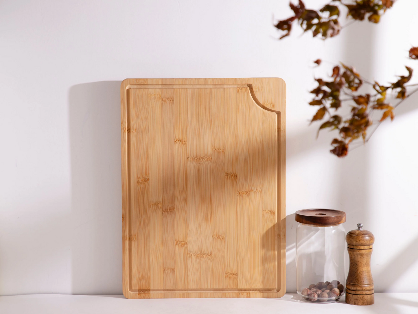 IvoQ Bamboe Snijplank - 40x30 cm - Duurzaam & Stijlvol - Geschikt Voor Elke Keuken