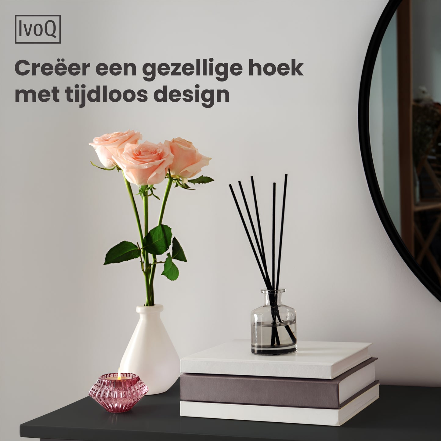IvoQ Sidetables - Set van 2 - Zwart - 120x23 cm