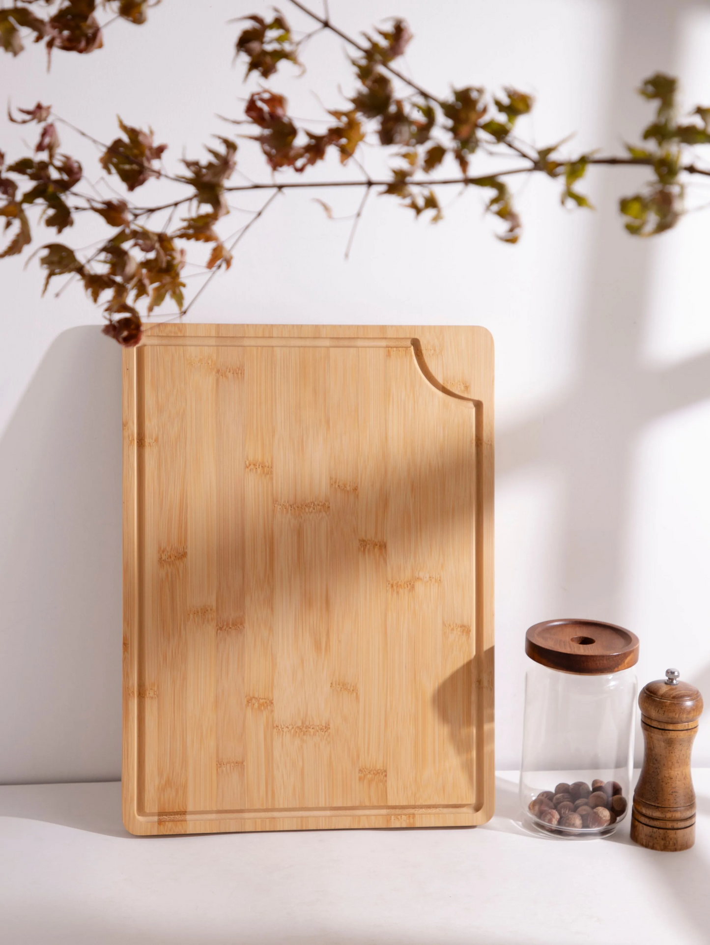IvoQ Bamboe Snijplank - 40x30 cm - Duurzaam & Stijlvol - Geschikt Voor Elke Keuken