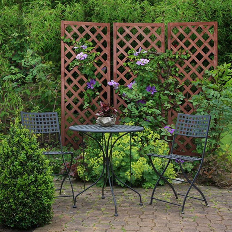 IvoQ Houten Trellisschermen – Set van 2 | Klimrek voor Planten | 183x63 cm | FSC Gecertificeerd Vurenhout