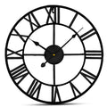 IvoQ Wandklok Zwart Metaal Romeins 40 cm-IvoQ