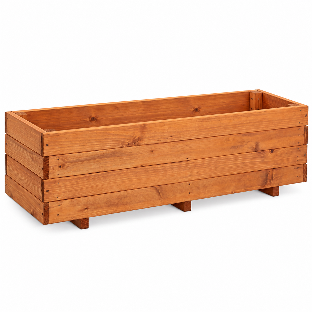 IvoQ Plantenbak van massief vurenhout – 120 × 40 × 32 cm