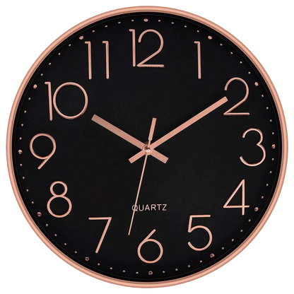 IvoQ Wandklok Zwart Koper Ø30 cm
