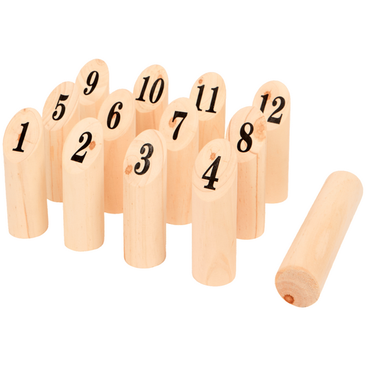 IvoQ Kubb Spel Hout 13-delig FSC met Tas-IvoQ