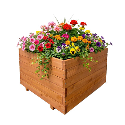 IvoQ Houten Plantenbak Vierkant 60x60x45 cm