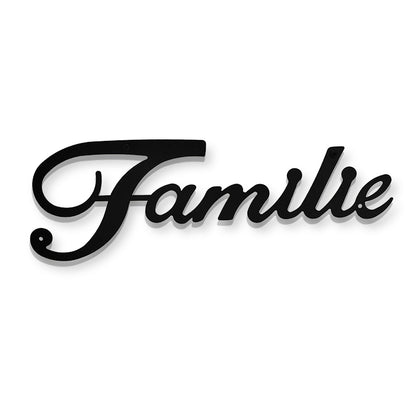 IvoQ Muurdecoratie Familie Zwart Metaal