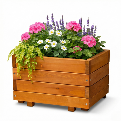 IvoQ Vierkante Plantenbak Hout - FSC Gecertificeerd - 40x40x32 cm