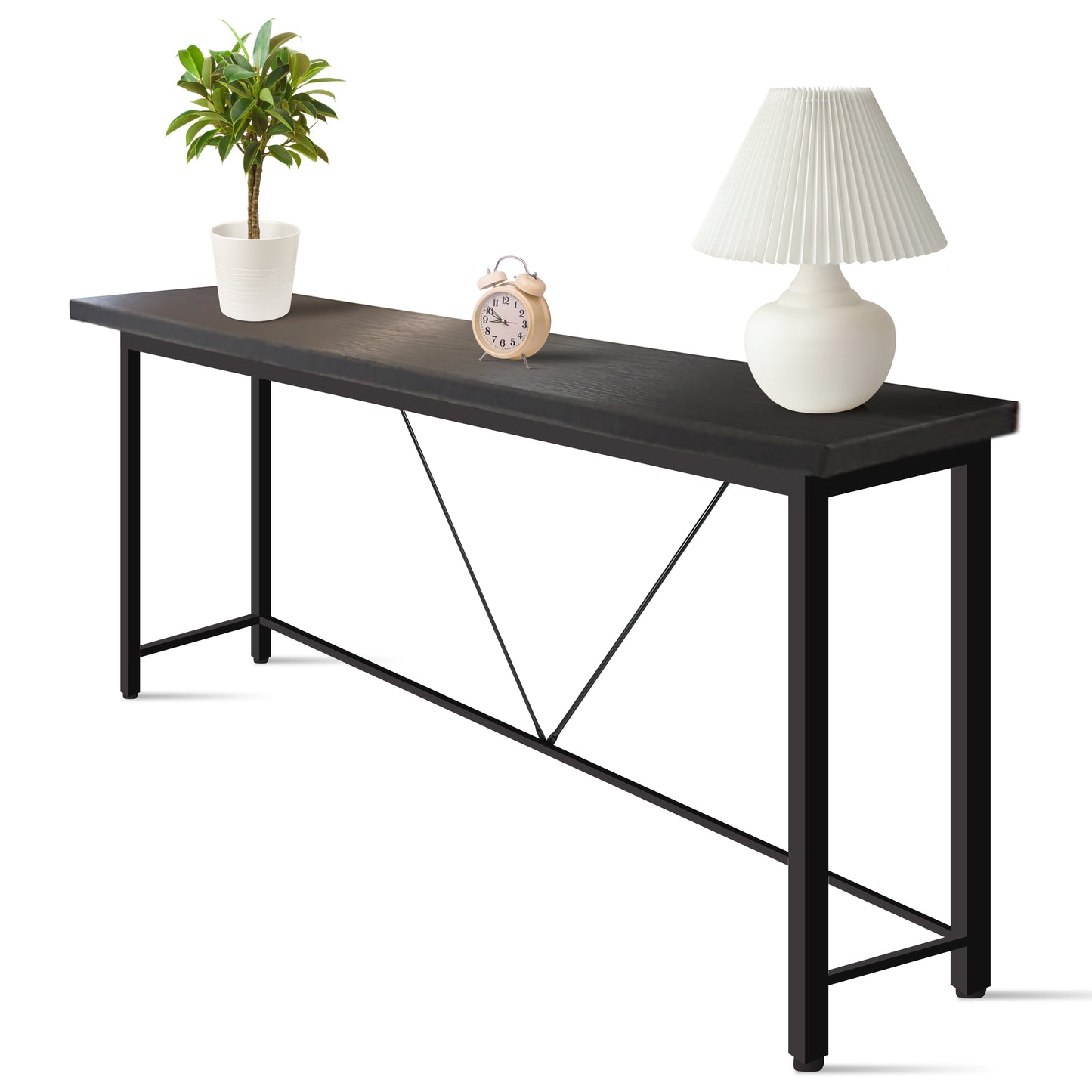 IvoQ Sidetable Industrieel Hout Metaal Zwart-IvoQ