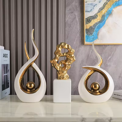 IvoQ Keramische Beelden Set Modern Luxe