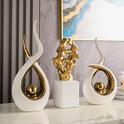 IvoQ Keramische Beelden Set Modern Luxe