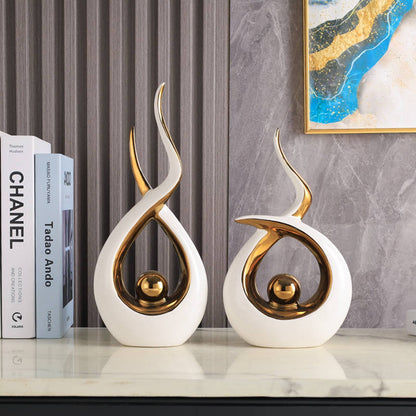 IvoQ Keramische Beelden Set Modern Luxe