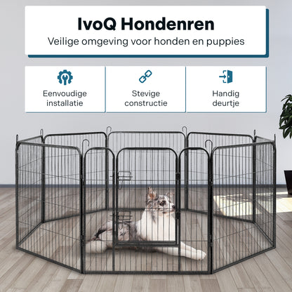 IvoQ Puppyren 8 Panelen 80 cm Hoog