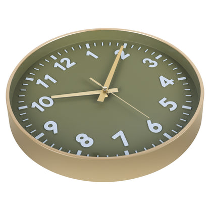 IvoQ Wandklok Groen Goud 3D Design 30 cm