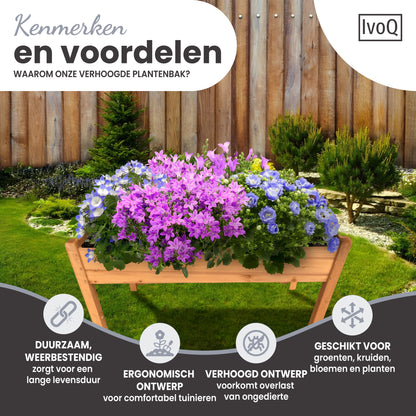 IvoQ Verhoogde Plantenbak FSC 126x60x76 cm
