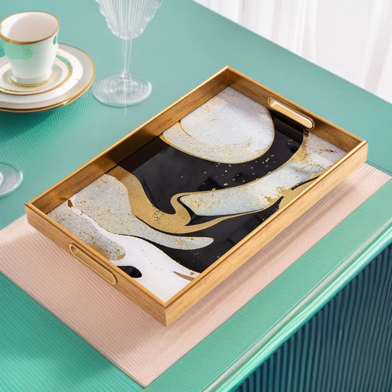 IvoQ Dienblad Goud & Zwart