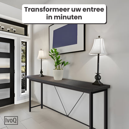 IvoQ Sidetables - Set van 2 - Zwart - 120x23 cm