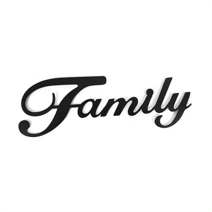 IvoQ Wanddecoratie Family Metaal Zwart
