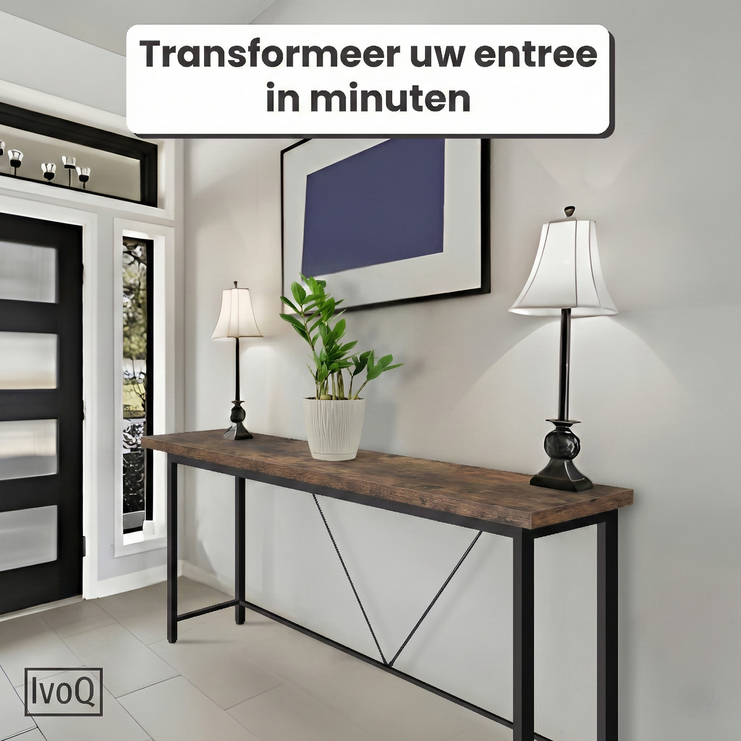 IvoQ Industriële Sidetable (Set van 2) Bruin