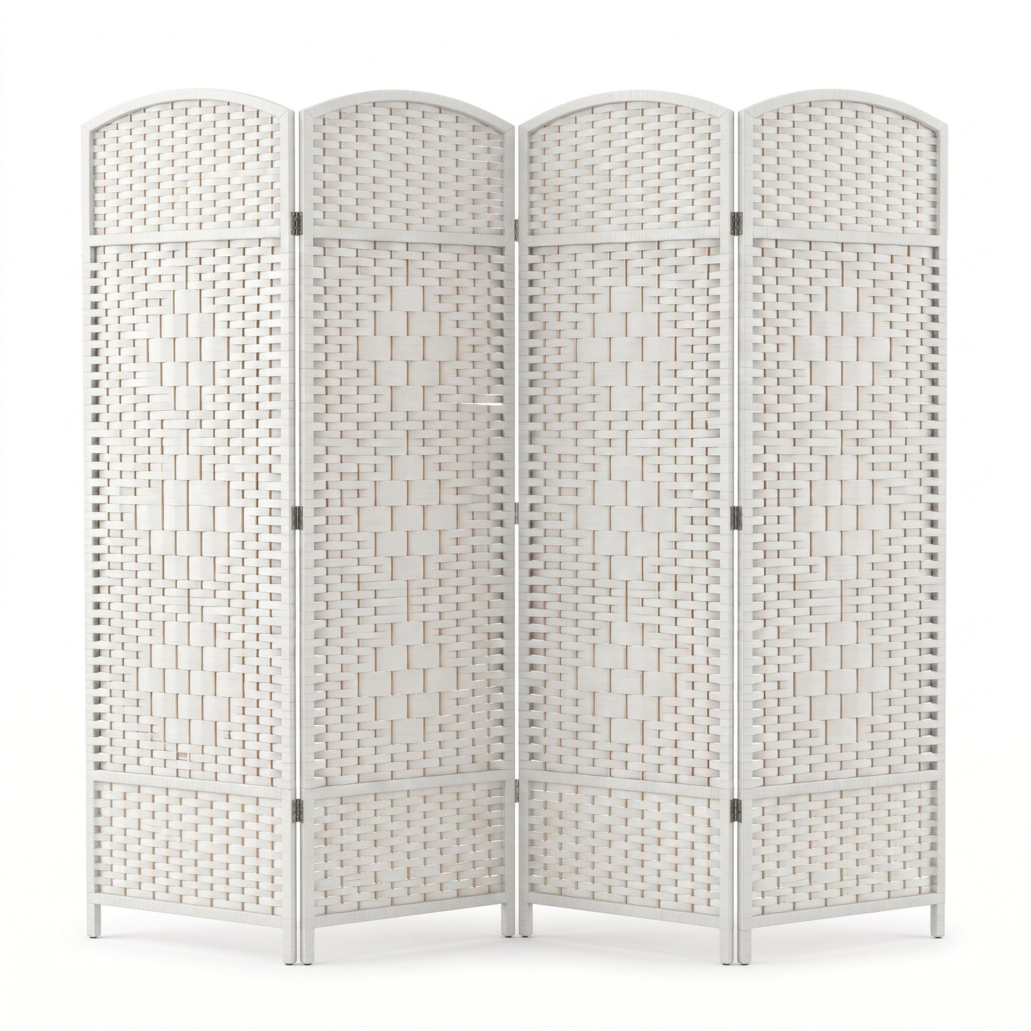 IvoQ Opvouwbaar Kamerscherm - 4 Panelen - 170 x 160 cm - Wit