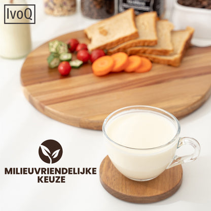 IvoQ Onderzetters Acacia Hout Set 6 stuks