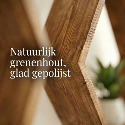 IvoQ Wandplanken Hexagon Set 3 stuks Bruin