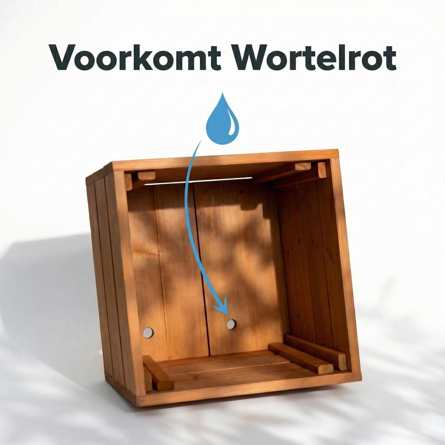 IvoQ Vierkante Plantenbak Hout - FSC Gecertificeerd - 40x40x32 cm