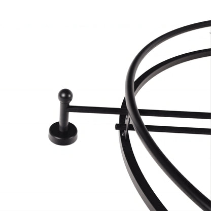 IvoQ Wandklok Zwart Industrieel Metaal 60 cm