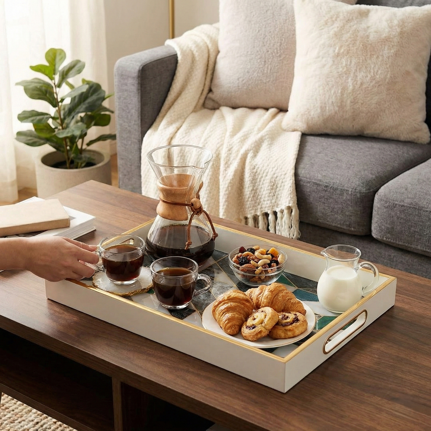 IvoQ Luxe Dienblad Marmerlook