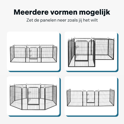 IvoQ Puppyren 8 Panelen 80 cm Hoog