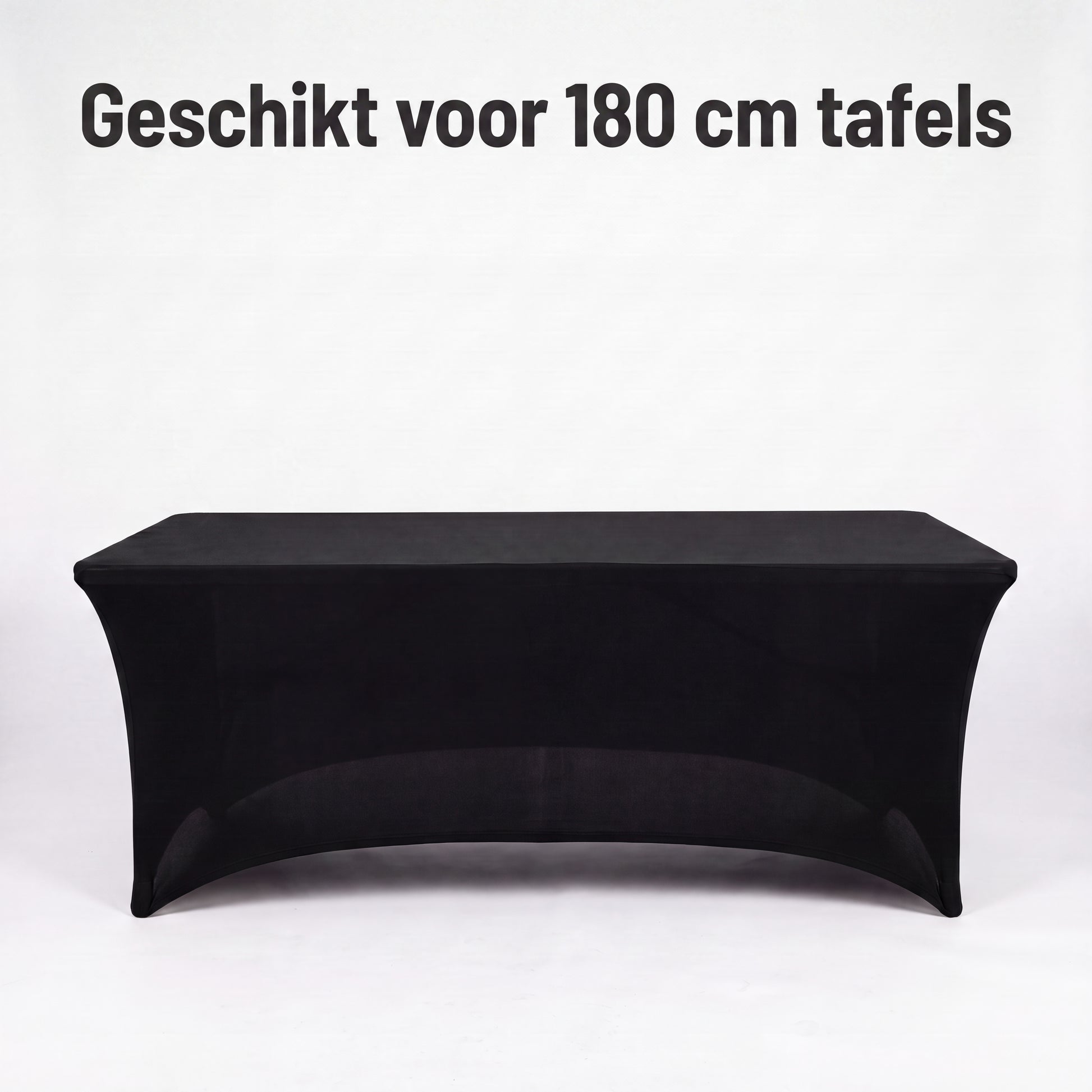 IvoQ Luxe Tafelhoes Stretch Zwart - 183 x 76 x 76 cm - Voor Inklapbare Tafel, Buffettafel & Partytafel - Rechthoekig - Kreukvrij