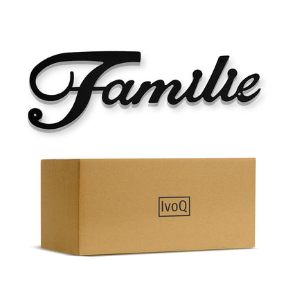 IvoQ Muurdecoratie Familie Zwart Metaal