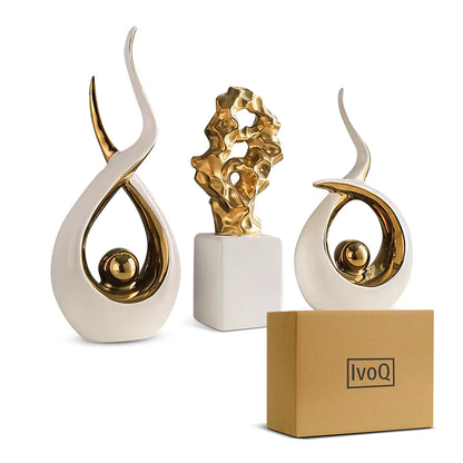 IvoQ Keramische Beelden Set Modern Luxe