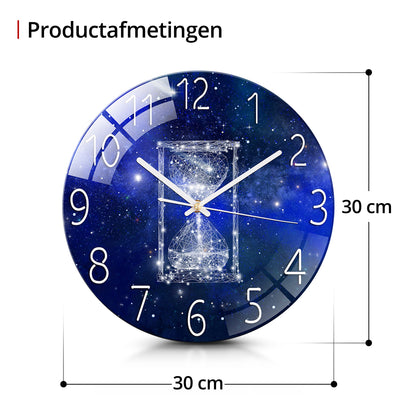 IvoQ Stille Wandklok Blauw Design Ø 30 cm