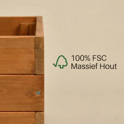 IvoQ Vierkante Plantenbak Hout - FSC Gecertificeerd - 40x40x32 cm