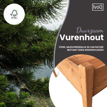 IvoQ Verhoogde Plantenbak FSC 126x60x76 cm