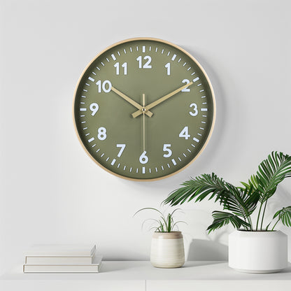 IvoQ Wandklok Groen Goud 3D Design 30 cm