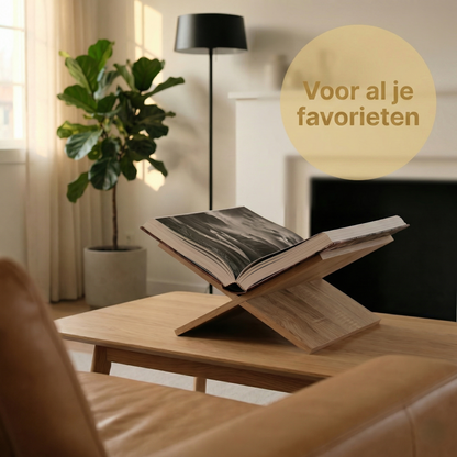 IvoQ Boekenstandaard X-Design - Eikenhout Look
