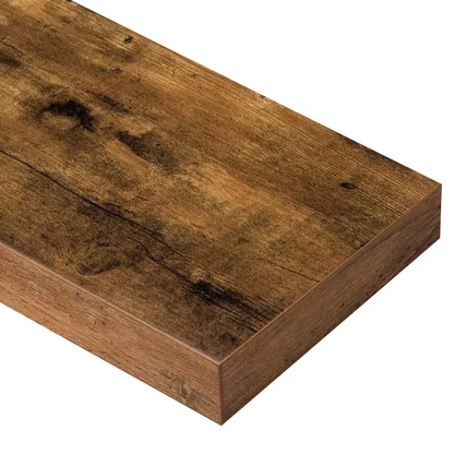 IvoQ Zwevende Wandplanken Set Hout 3 stuks