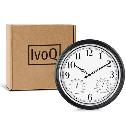 IvoQ Wandklok Retro Waterdicht 40 cm