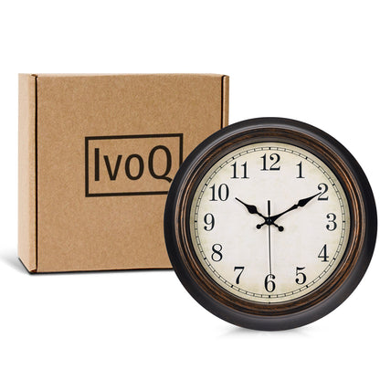 IvoQ Wandklok Retro Stil Quartz 30 cm