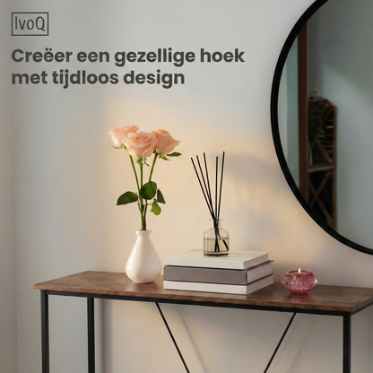IvoQ Industriële Sidetable (Set van 2) Bruin