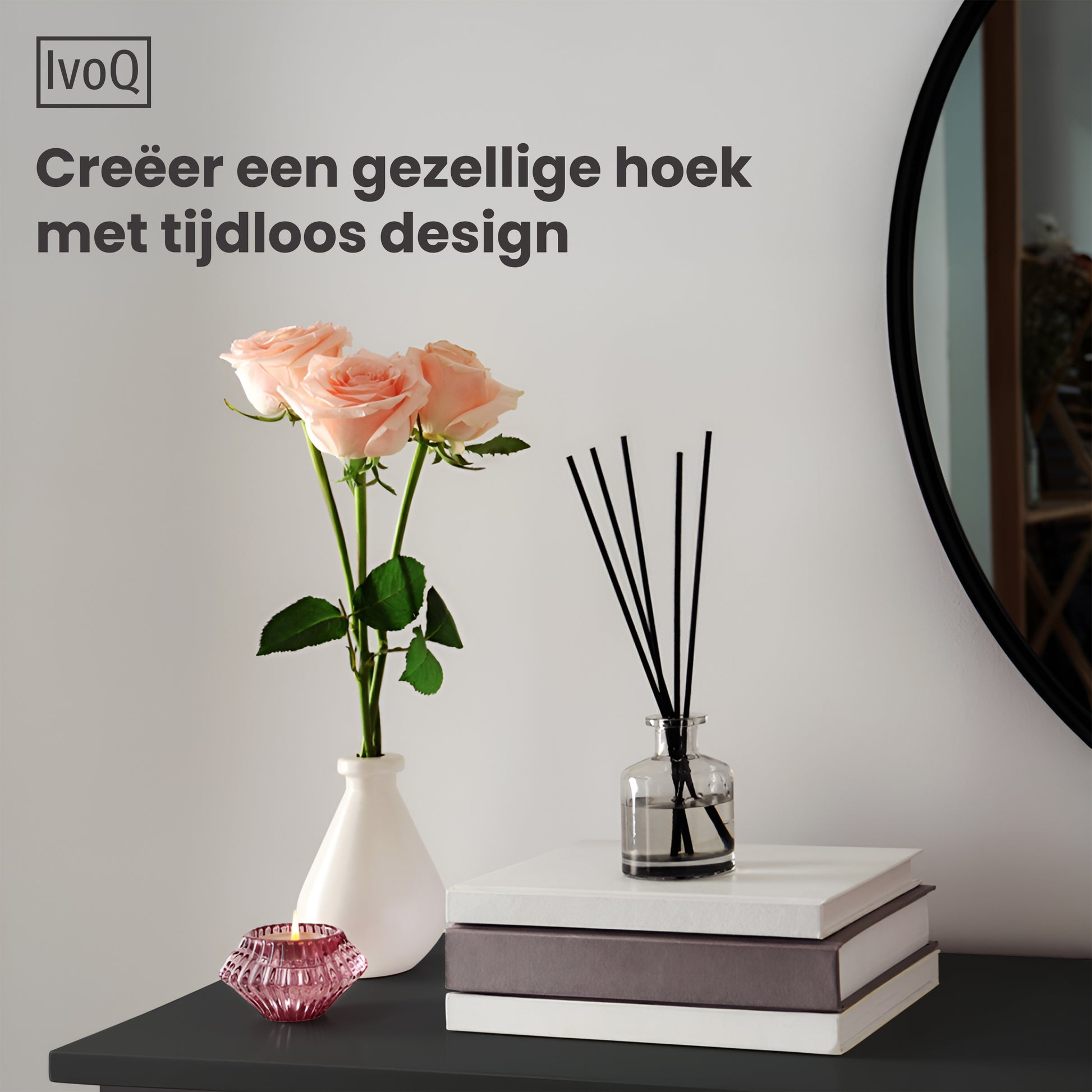 IvoQ Sidetable Industrieel Hout Metaal Zwart-IvoQ