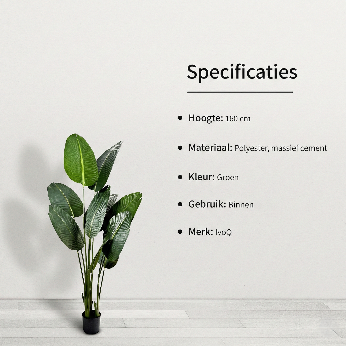 IvoQ Strelitzia Kunstplant 160 cm