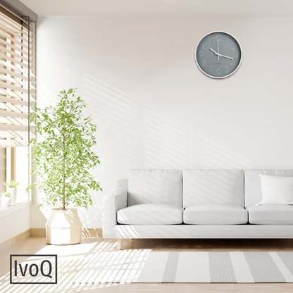 IvoQ Design Wandklok Grijs Ø30 cm