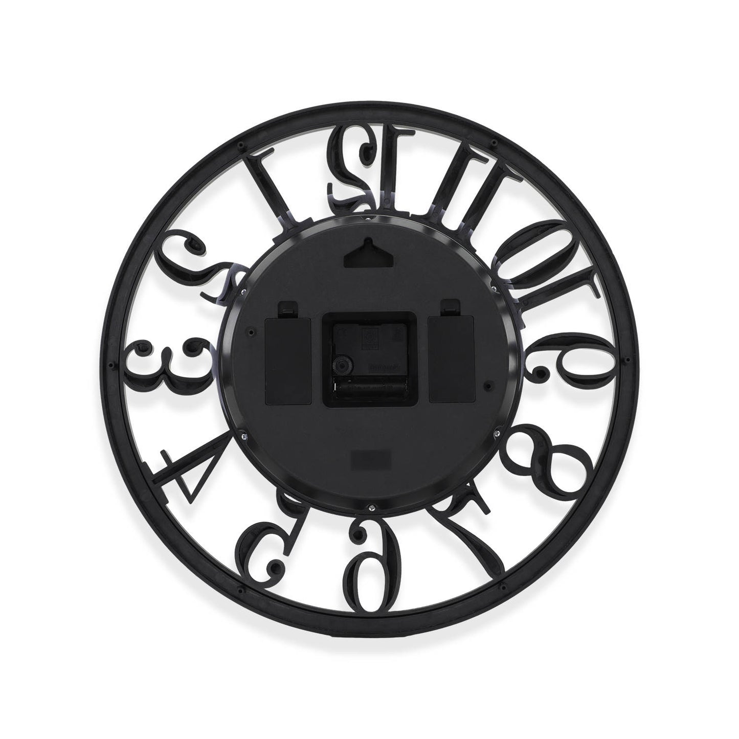 IvoQ Industriële Wandklok met Draaiende Tandwielen - Zwart & Goud - Stoere Muurklok - 40 cm