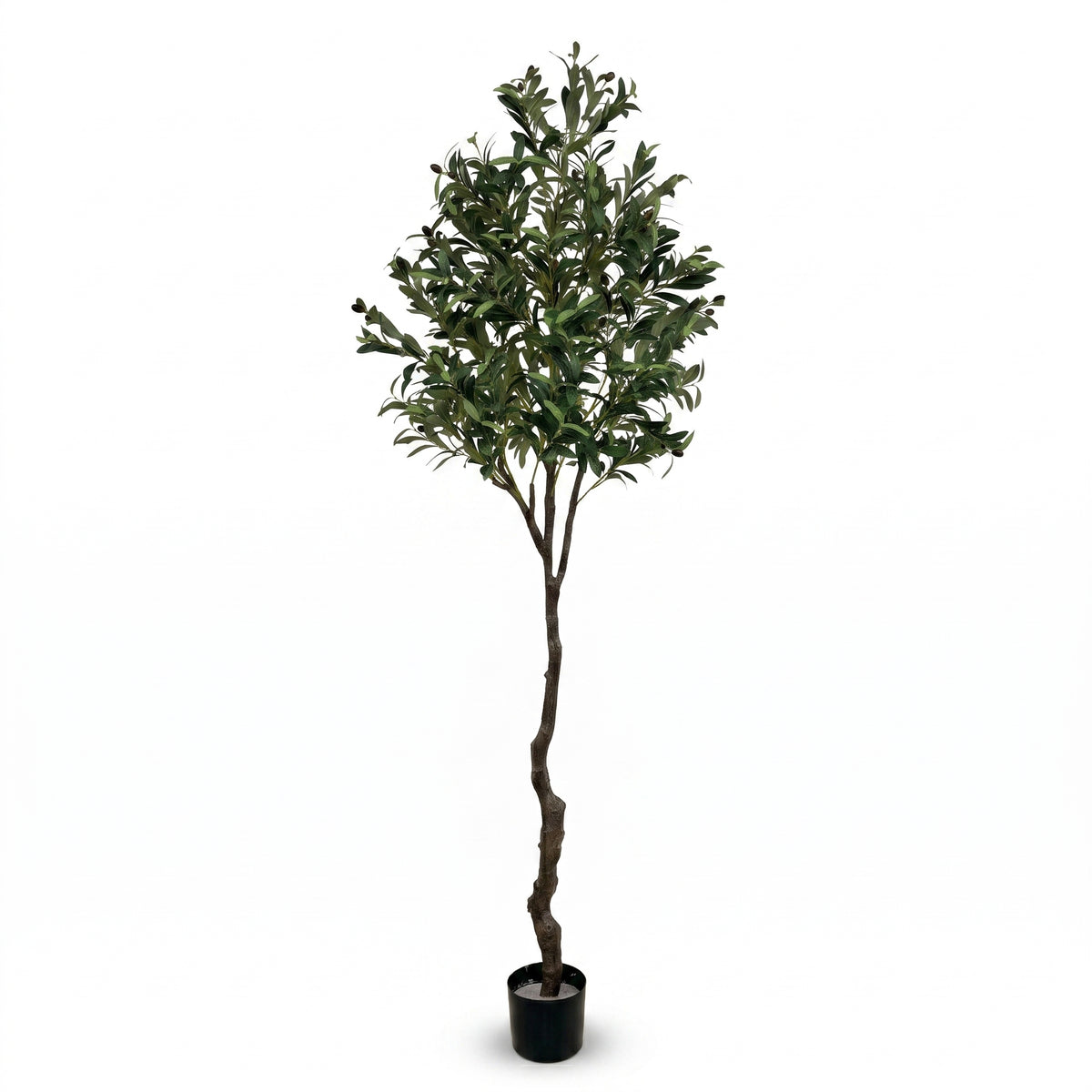 IvoQ Kunst Olijfboom 210 cm - Realistische XL Kunstplant met Olijven