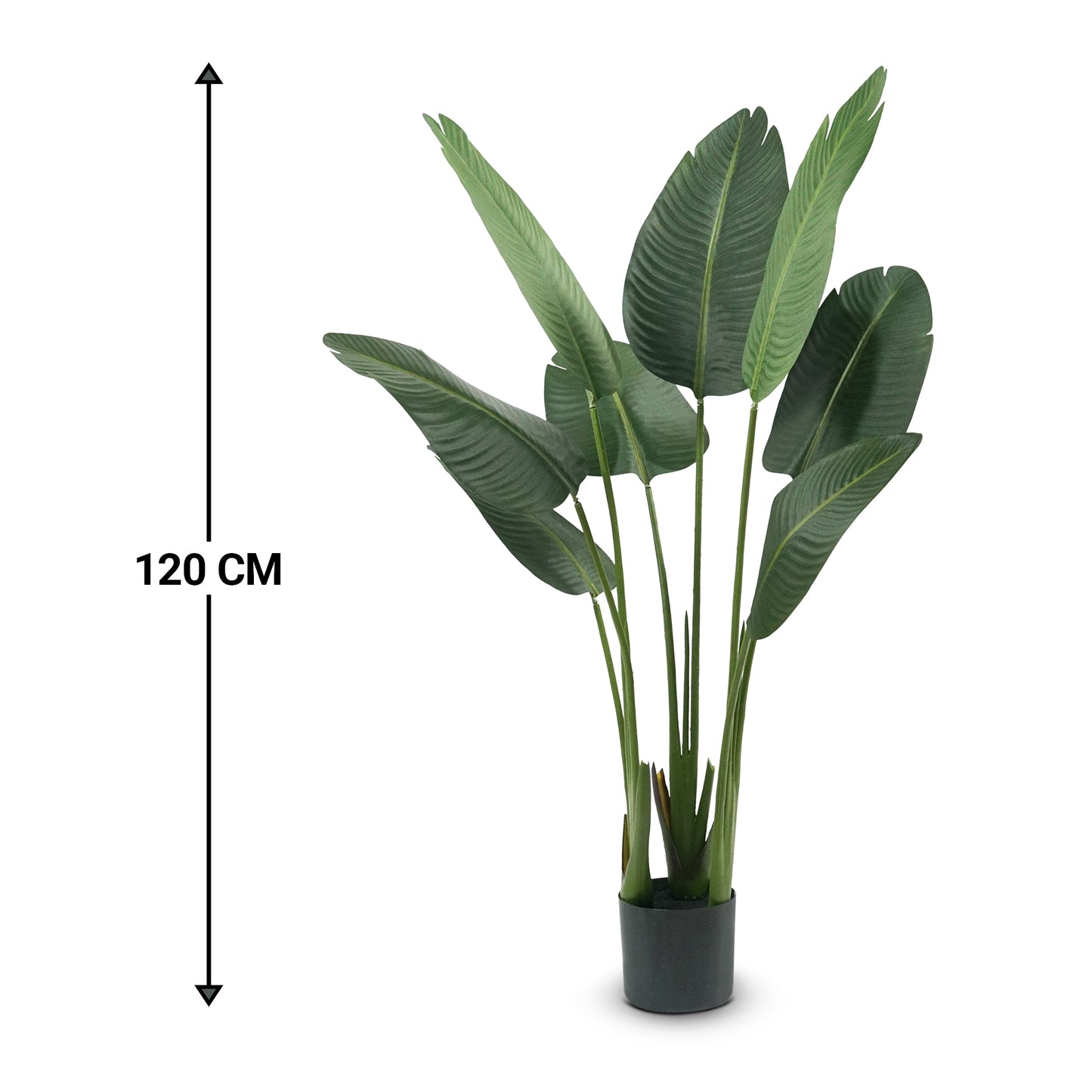 IvoQ Strelitzia Kunstplant 120 cm – Duurzaam, Realistisch, Stijlvol en Onderhoudsvrij