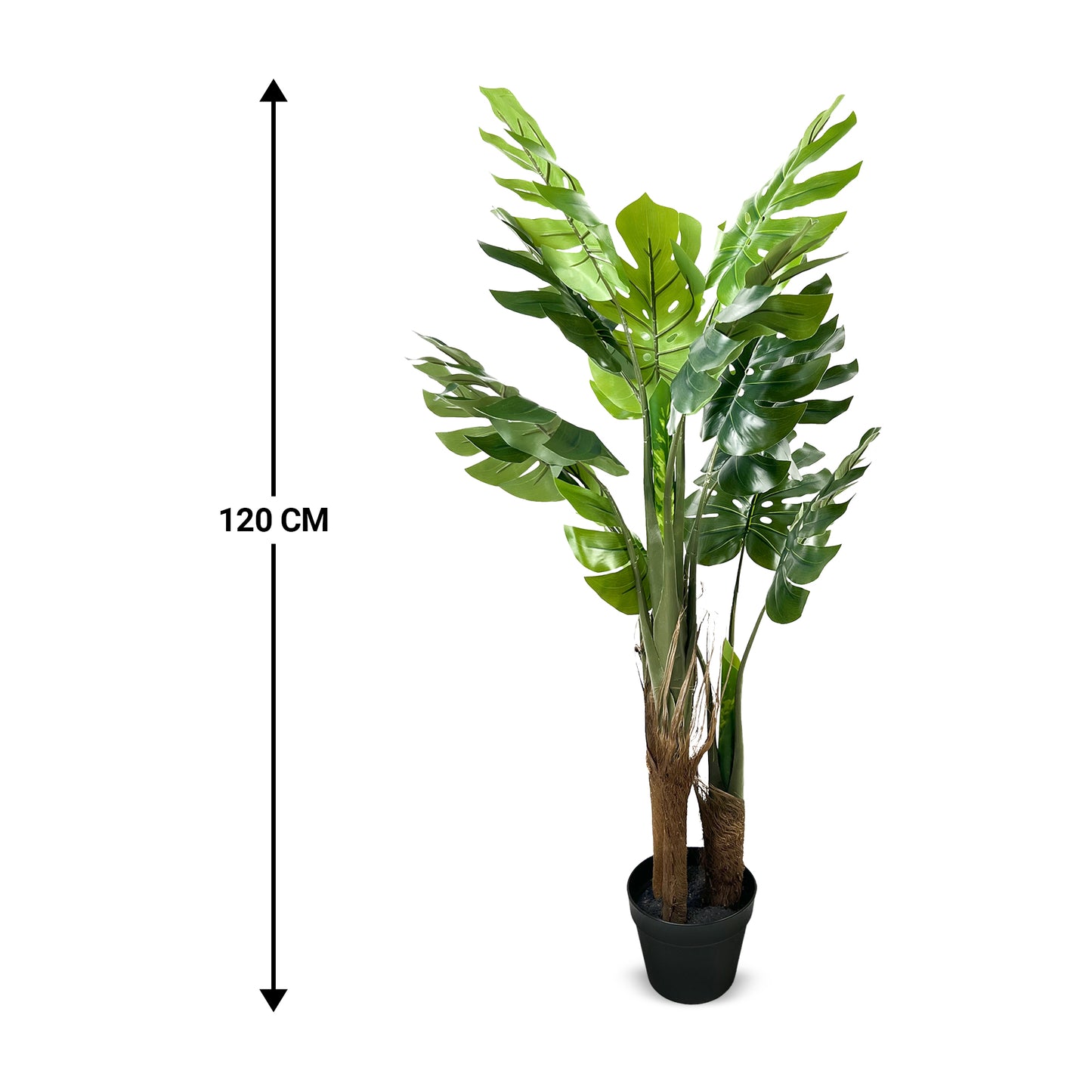 IvoQ Monstera Kunstplant 120 cm – Natuurlijke Look – Onderhoudsvrij – Perfect voor Thuis & Kantoor