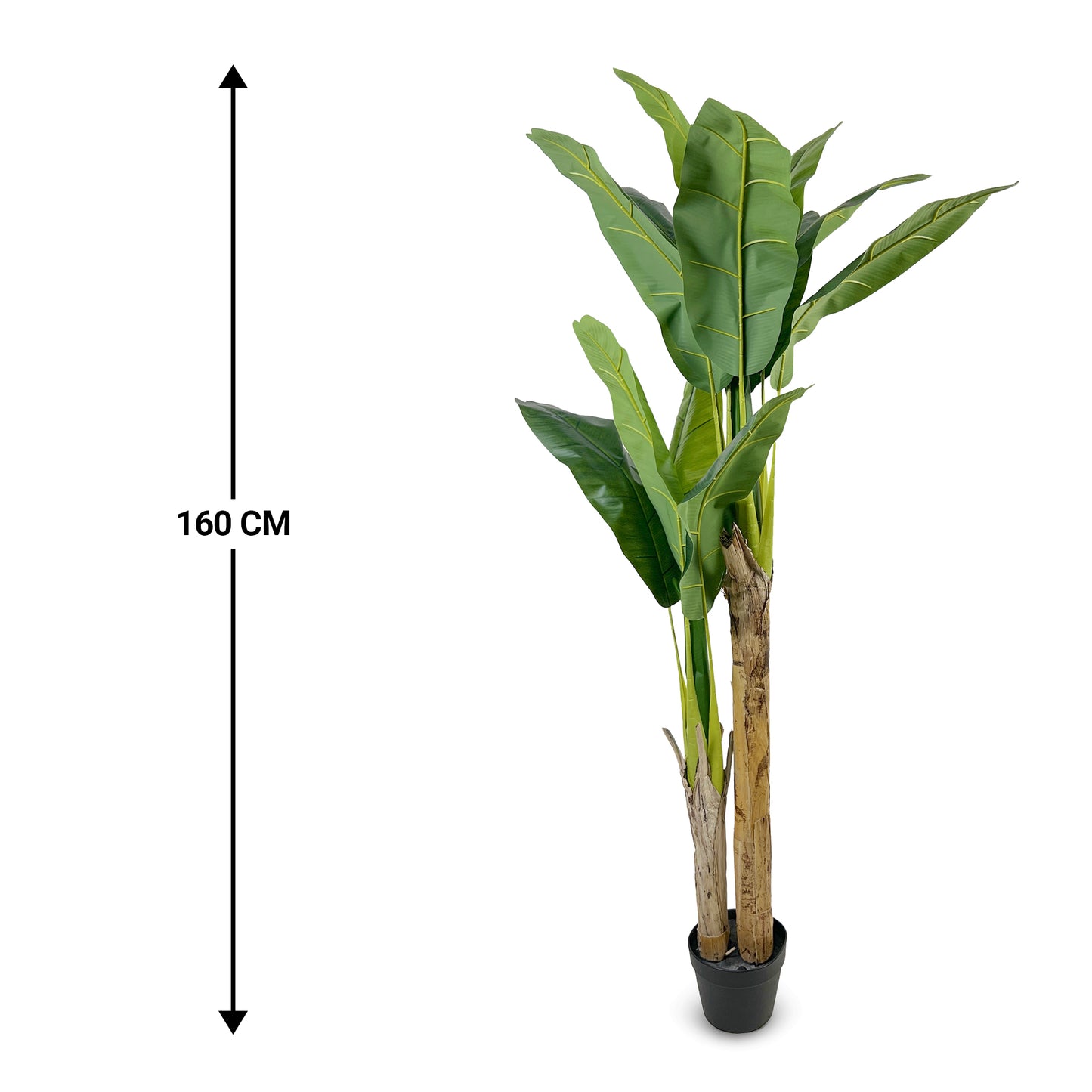 IvoQ Bananenplant Kunstboom 160 cm – Onderhoudsvrij, Stijlvol en Groen – Voor Elke Kamer